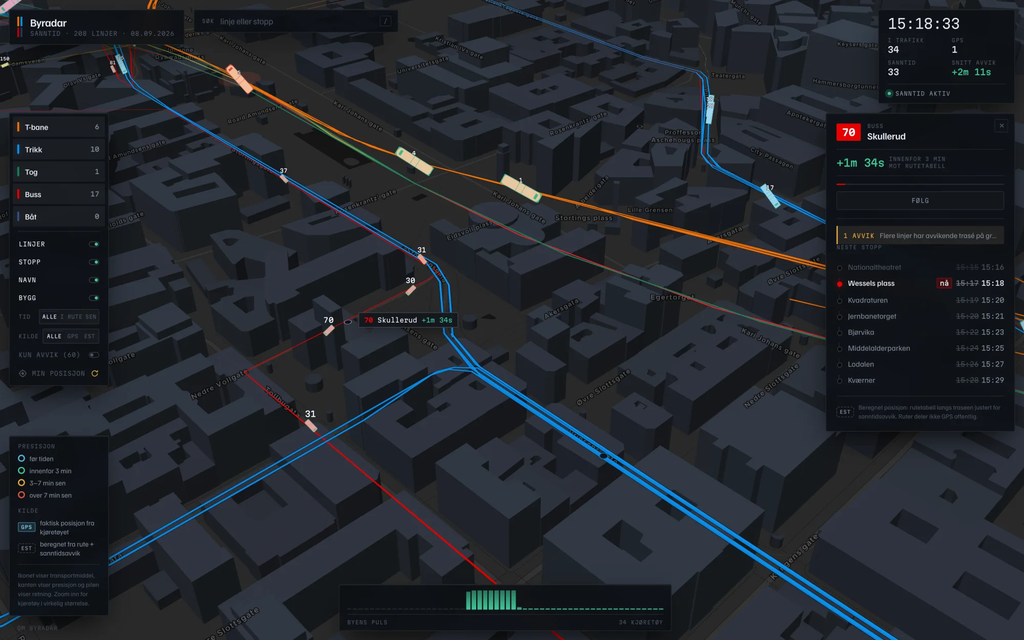 Byradar, screenshot 2